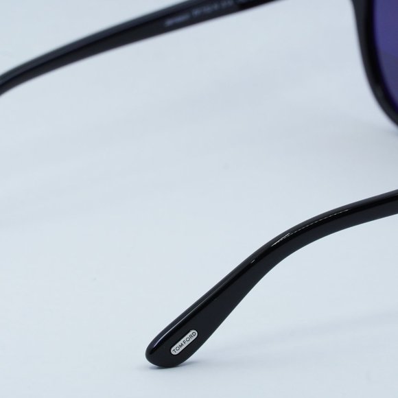 Tom Ford Jameson FT0752-N 01A Sunglasses Black Round Frame, Smoke Lenses - Picture 9 of 11